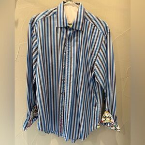 Robert Graham Blue Striped Men's Shirt
